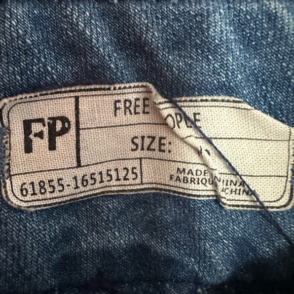 Free People Denim Mini Size 0 - Picture 7 of 8